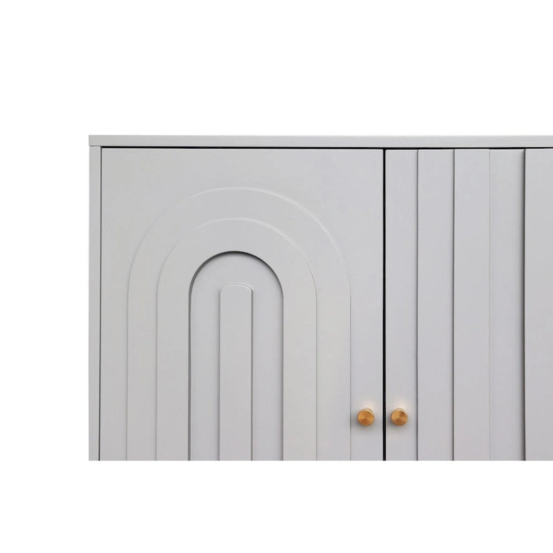 Modern 4 Door Wooden Storage Cabinet for Living Room