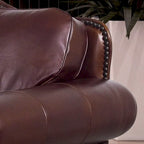 Brandon Distressed Whiskey Italian Leather Sofa and Chair Set