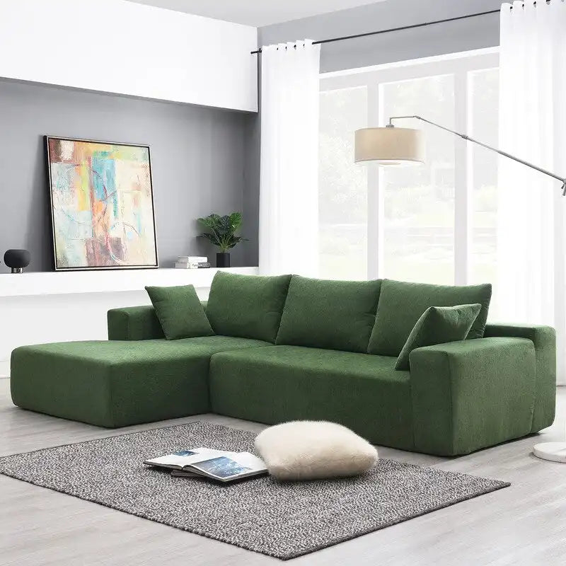 Modular Sectional Sofa Set, Modern Minimalist Style Upholstered Couch Sofa