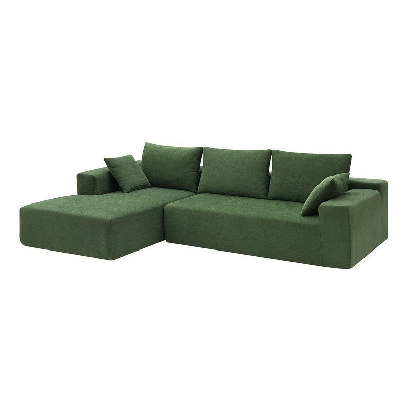 Modular Sectional Sofa Set, Modern Minimalist Style Upholstered Couch Sofa