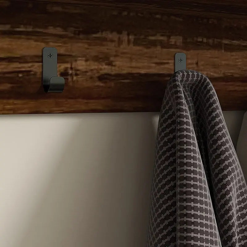 2-in-1 Hall Tree Shoe Bench Set with Coat Rack5-Hook