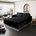 66.2 Queen Pull Out Sofa Bed with Storage and 2 Soft Pillows