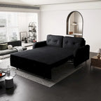 66.2 Queen Pull Out Sofa Bed with Storage and 2 Soft Pillows