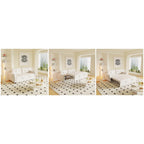 66.2 Queen Pull Out Sofa Bed with Storage and 2 Soft Pillows