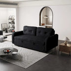 66.2 Queen Pull Out Sofa Bed with Storage and 2 Soft Pillows
