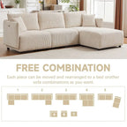 106 Multi-Module Combination Style Sofa, Modern Minimalist Corduroy Combination Sofa