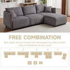 106 Multi-Module Combination Style Sofa, Modern Minimalist Corduroy Combination Sofa