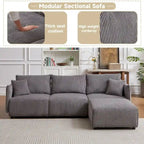 106 Multi-Module Combination Style Sofa, Modern Minimalist Corduroy Combination Sofa