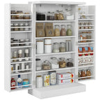 41 5-tier Pantry Storage Cabinet with 12 Door Shelves, Double Doors