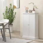 41 5-tier Pantry Storage Cabinet with 12 Door Shelves, Double Doors