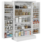 41 5-tier Pantry Storage Cabinet with 12 Door Shelves, Double Doors