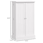 41 5-tier Pantry Storage Cabinet with 12 Door Shelves, Double Doors