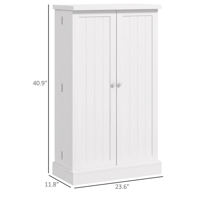 41 5-tier Pantry Storage Cabinet with 12 Door Shelves, Double Doors
