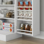 41 5-tier Pantry Storage Cabinet with 12 Door Shelves, Double Doors