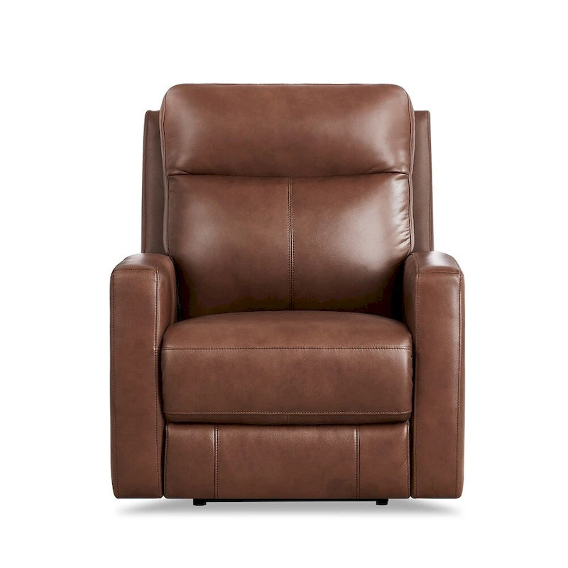 Zero Gravity Power Recline and Headrest Grain Leather Recliner