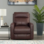 Zero Gravity Power Recline and Headrest Grain Leather Recliner