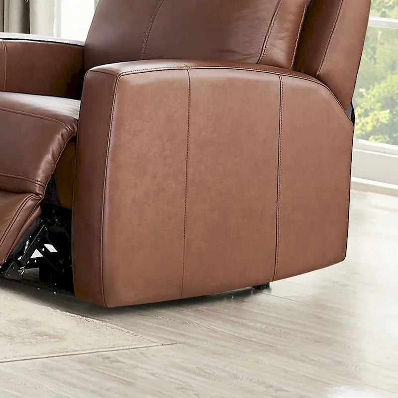 Zero Gravity Power Recline and Headrest Grain Leather Recliner
