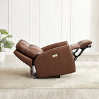 Zero Gravity Power Recline and Headrest Grain Leather Recliner
