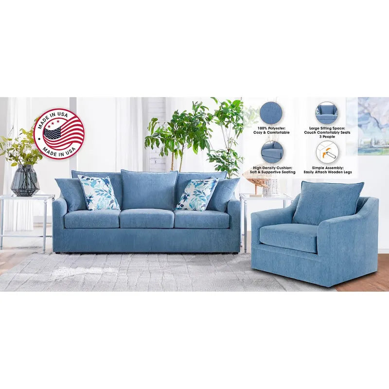 New Classic Furniture Anatasia 2-piece Living Room Set, Made in USA