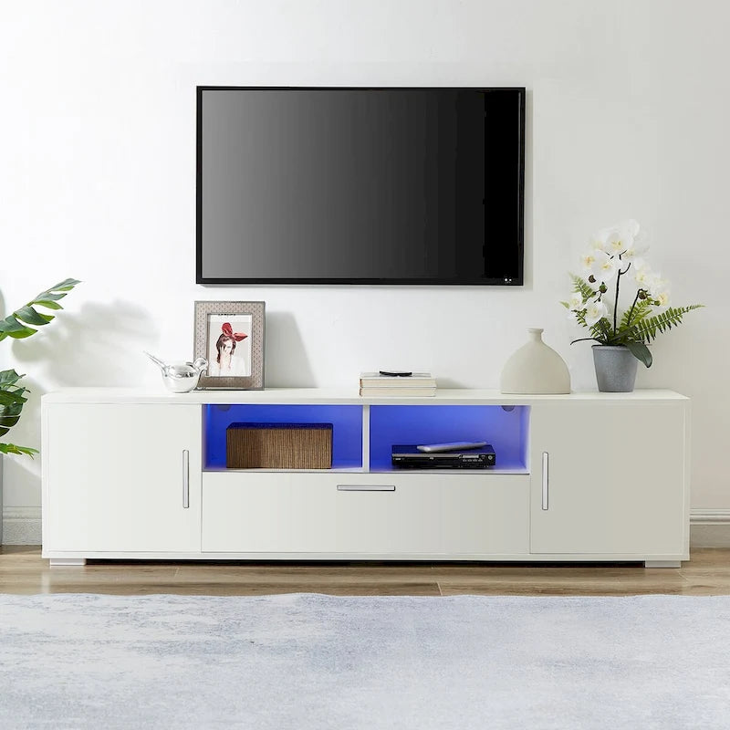 TVstand,TVCabinet,entertainment center TV station,TVconsole,console with LED light belt, light belt can be remote control