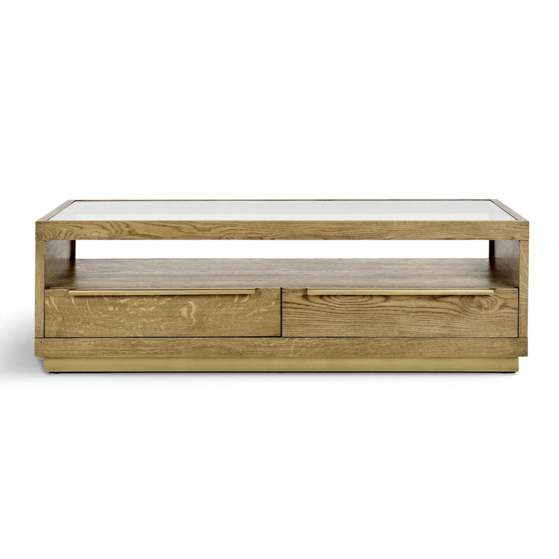 Classic Home Fallbook Four-Drawer Coffee Table in Brown