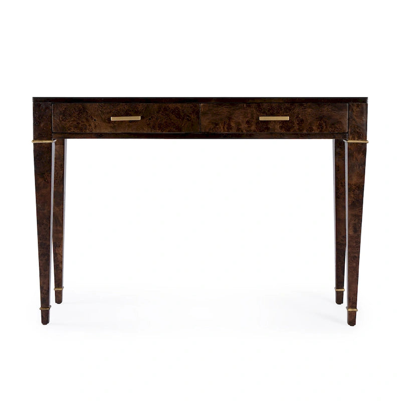 Kai 2 Drawer 46 Burl Wood Console Table