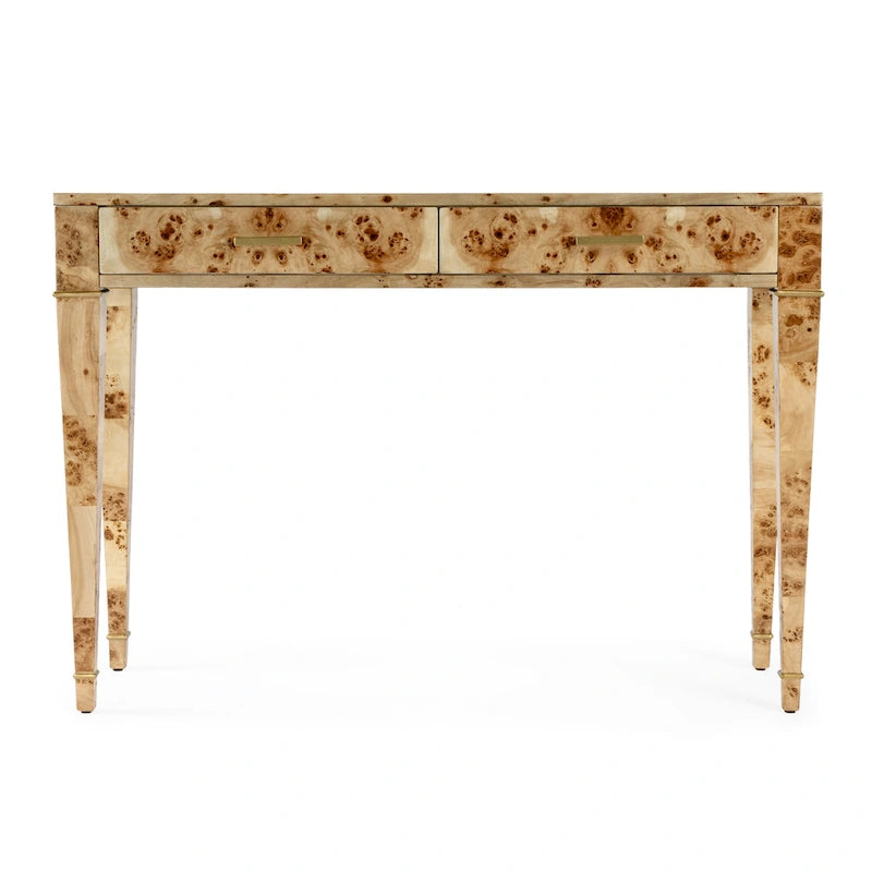 Kai 2 Drawer 46 Burl Wood Console Table
