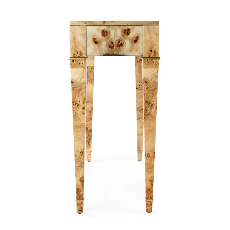 Kai 2 Drawer 46 Burl Wood Console Table