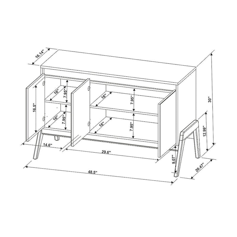 Manhattan Comfort Mid Century Modern Gales 48.50 Sideboard