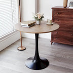 Round Dining Table, 31.5 Tulip Table Kitchen Dining Table 2-4 People with MDF Table Top & Pedestal Base, End Table