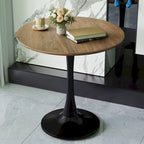 Round Dining Table, 31.5 Tulip Table Kitchen Dining Table 2-4 People with MDF Table Top & Pedestal Base, End Table
