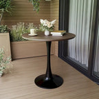 Round Dining Table, 31.5 Tulip Table Kitchen Dining Table 2-4 People with MDF Table Top & Pedestal Base, End Table