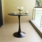 Round Dining Table, 31.5 Tulip Table Kitchen Dining Table 2-4 People with MDF Table Top & Pedestal Base, End Table
