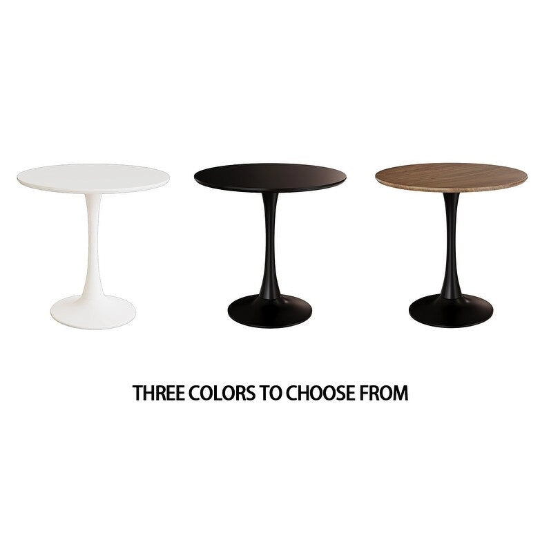 Round Dining Table, 31.5 Tulip Table Kitchen Dining Table 2-4 People with MDF Table Top & Pedestal Base, End Table