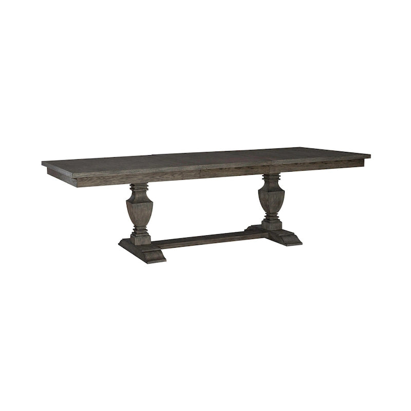 Brown 7 Piece Trestle Table Set