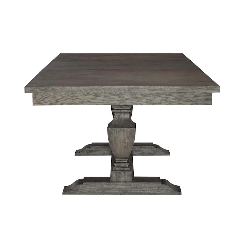 Brown 7 Piece Trestle Table Set