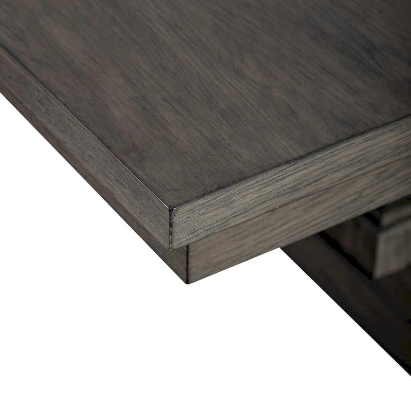 Brown 7 Piece Trestle Table Set