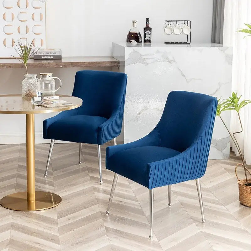 SEYNAR Modern Glam Velvet Dining Chair Set of 8 for Dining Room, Tufted Vanity Chair for Living Room (no table)