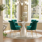 48 Light Luxury White High Gloss Large Countertop Dining Table with Velvet Dining Chair Set