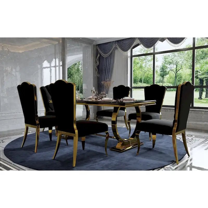 72 inch Rectangular Dining Table with U-Shaped Base