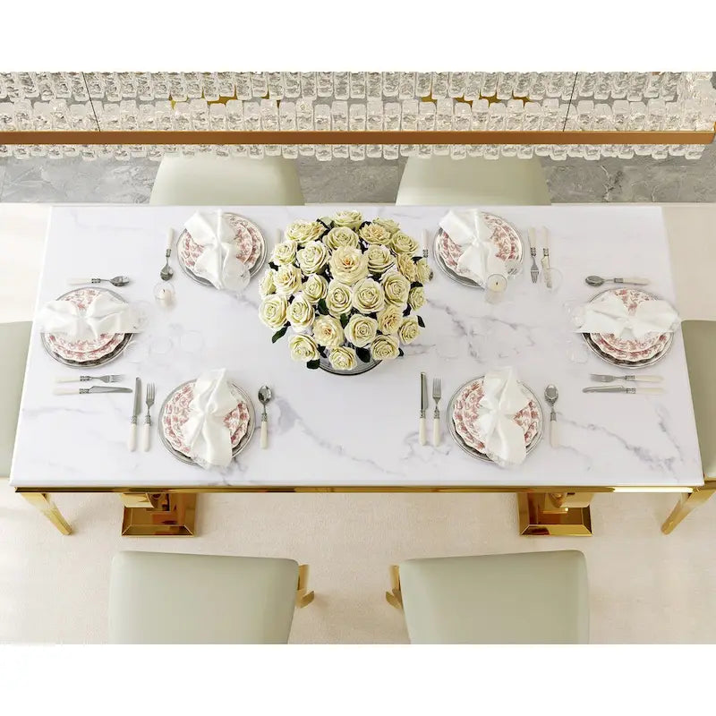 72 inch Rectangular Dining Table with U-Shaped Base