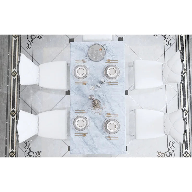 72 inch Rectangular Dining Table with U-Shaped Base