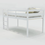 Twin Wood Loft Bed Low Loft Beds with Ladder