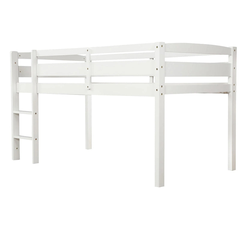 Twin Wood Loft Bed Low Loft Beds with Ladder