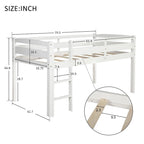 Twin Wood Loft Bed Low Loft Beds with Ladder