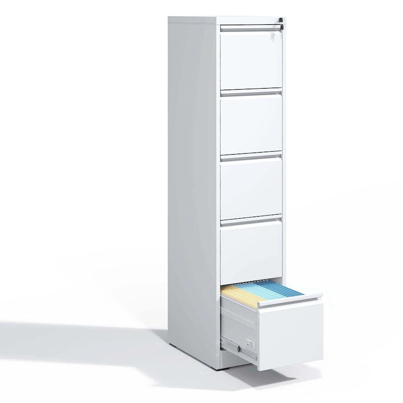 5 Drawer Metal Vertical File Cabinet with Lock