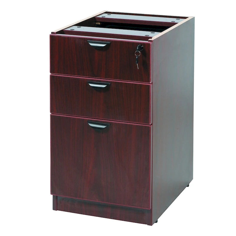 BOSS 71-inch L-Shape Corner Executive Desk with Dual File Pedestals