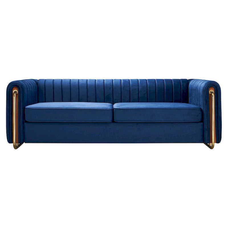 Contemporary Velvet Sofa Couch for Living Room