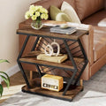 25 End Table 3-Tier Side Table with Metal Frame for Living Room Couch Side, Nightstands Bedsides Table for Bedroom