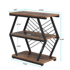25 End Table 3-Tier Side Table with Metal Frame for Living Room Couch Side, Nightstands Bedsides Table for Bedroom